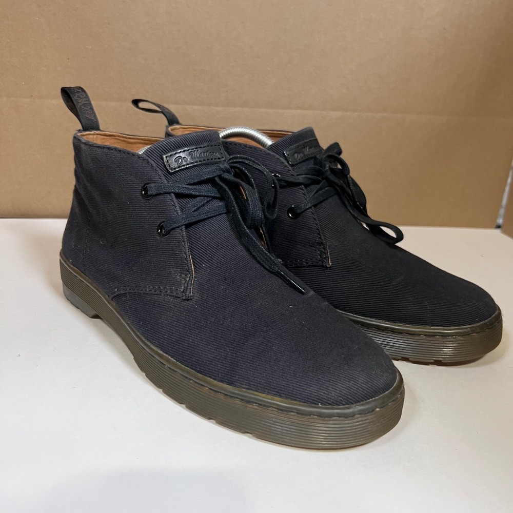 Dr. Martens Mayport Black Canvas Desert Boots Mens 9 Womens 10 Chukka
